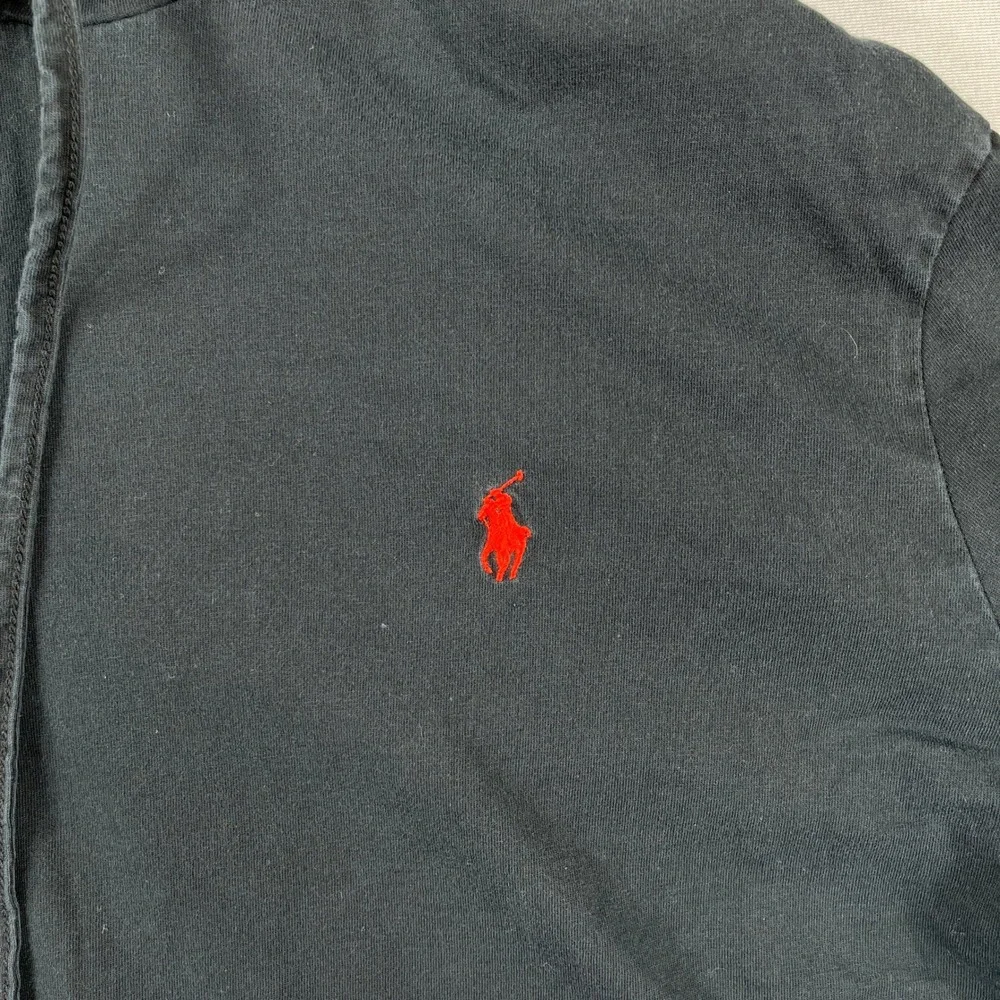 Polo Ralph Lauren Hoodie Long Sleeve T-Shirt Black Red Pony Men XL